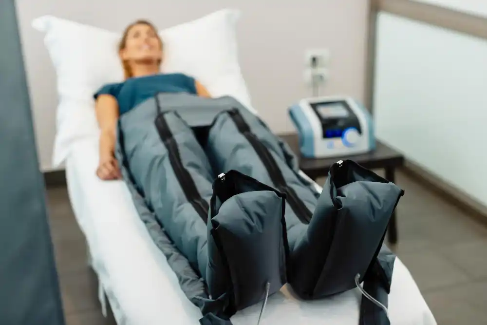 Sesión de presoterapia en Sanlúcar de Barrameda